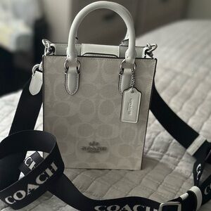 COACH North South Mini Tote in Signature Canvas